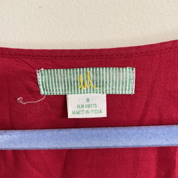 Holiday Scandinavian 100% cotton Intricate Red Dress - Picture 2 of 5